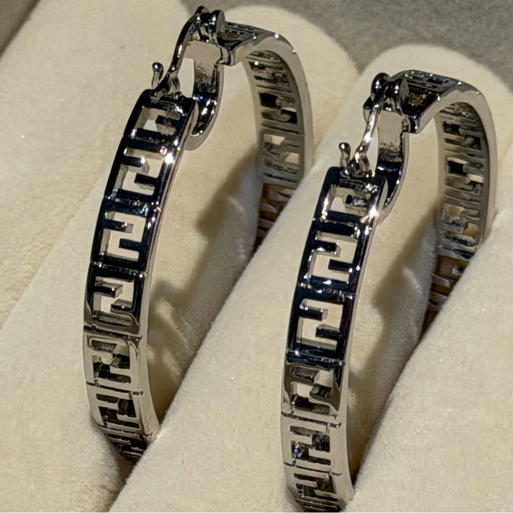 Elegant Silver Hoop Earrings